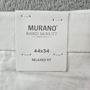 $115 NEW Baird Mcnutt Murano Linen Pants Men 44 x 34 Relaxed Fit‎ White